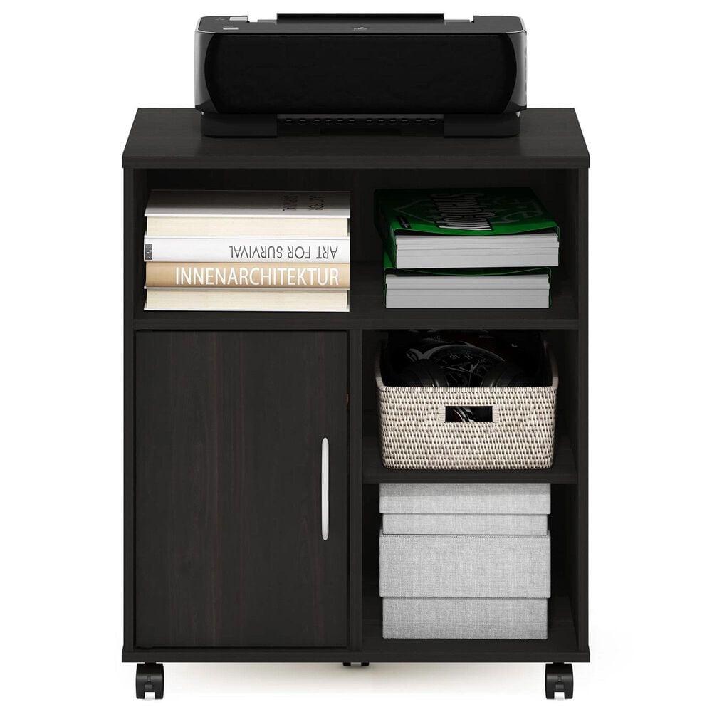 HOMLUX Large Home Office Under Desk Printer Stand in Espresso, , large