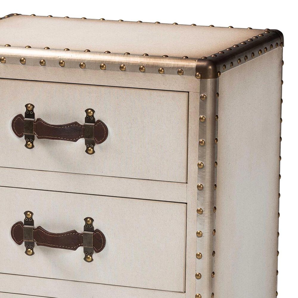 Baxton Studio Mallison 3-Drawer End Table in Beige, , large