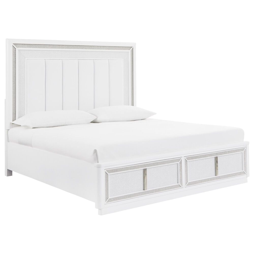 Millenium Chalanna Queen Upholstered Storage Bed in White, , large