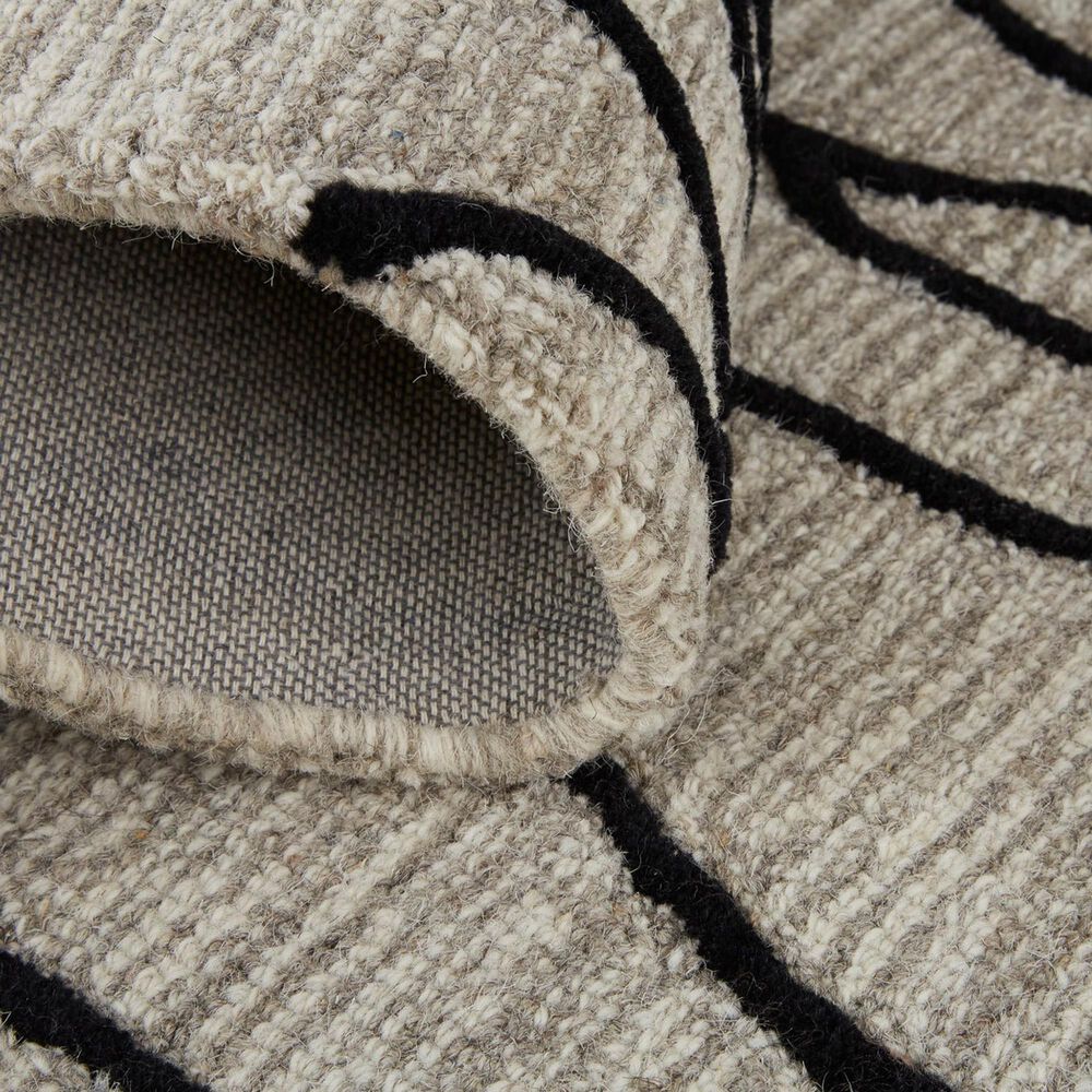 Feizy Enzo 8734F 8&#39; x 11&#39; Black and Taupe Area Rug, , large
