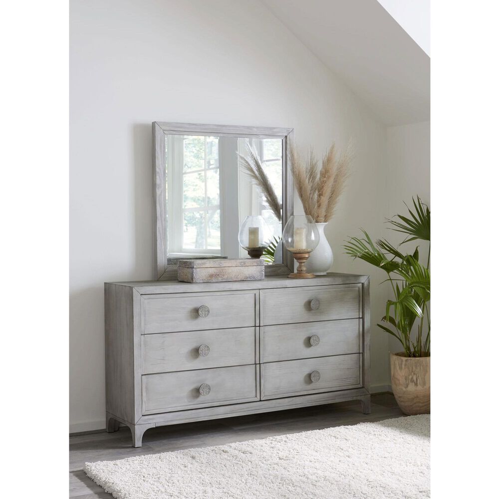 Urban Home Boho Chic 6-Drawer Dresser in Washed White, , large