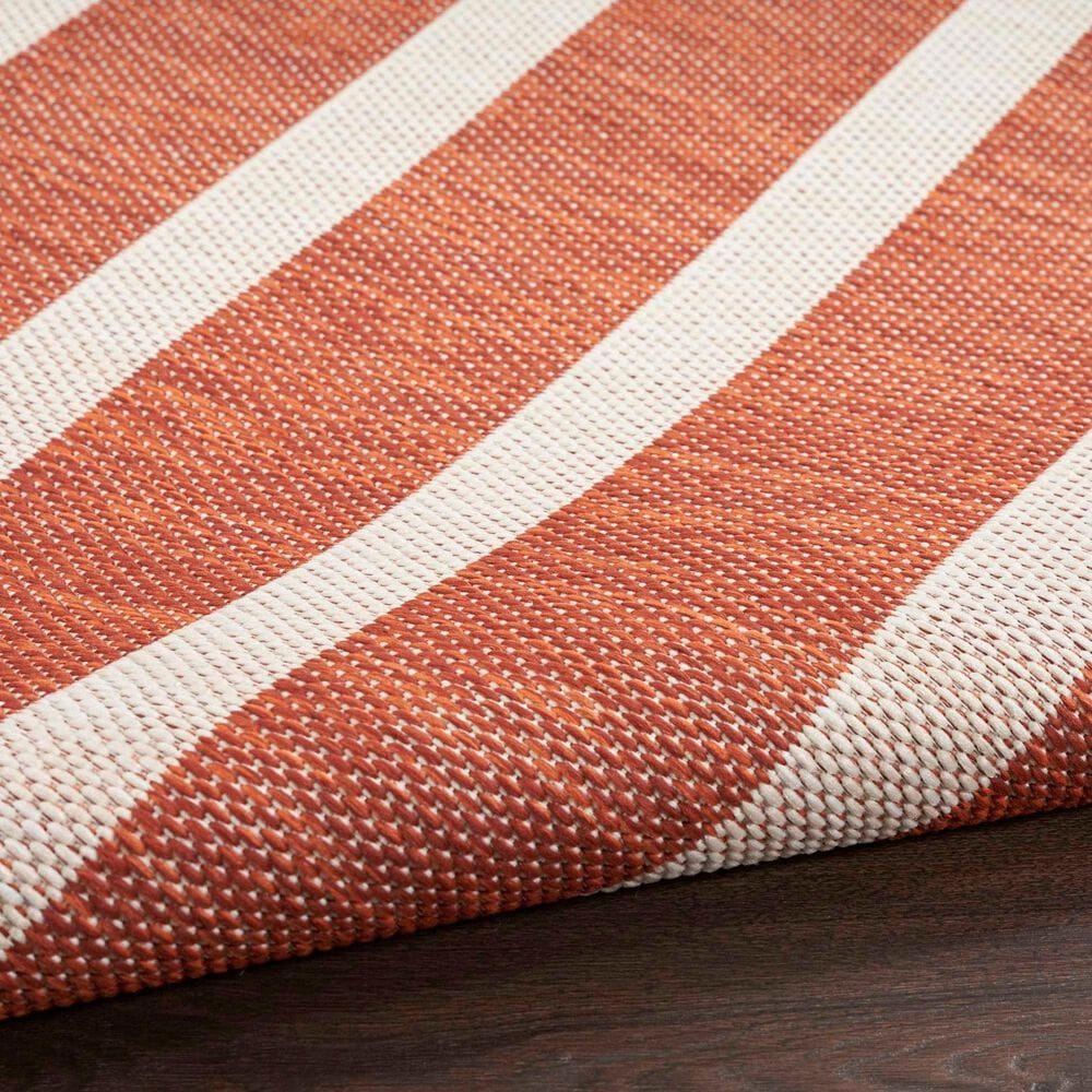 Nourison Positano POS03 Terracotta and Ivory 7&#39; x 10&#39; Indoor/Outdoor Area Rug, , large