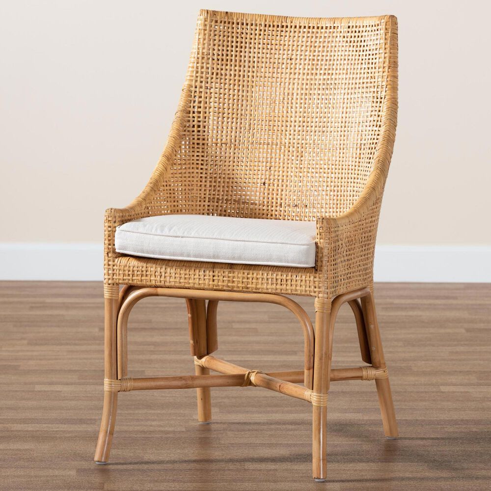 Baxton Studio Bella Side Chair in Natural Brown, , large