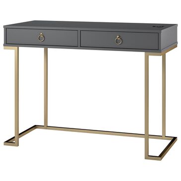DHP Serenity Computer Desk in Gold and Graphite Gray, , large