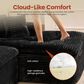 HOMLUX 105.5" Zero Assembly Sofa with Ergonomic Chaise Sectional in Black, , large