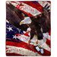 Timberlake Lavish Home Oversized Woven Plush Blanket in Bald Eagle, , large