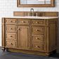 James Martin Vanities Bristol 48" Single Bathroom Vanity in Saddle Brown with 3 cm Eternal Marfil Quartz Top and Rectangular Sink, , large