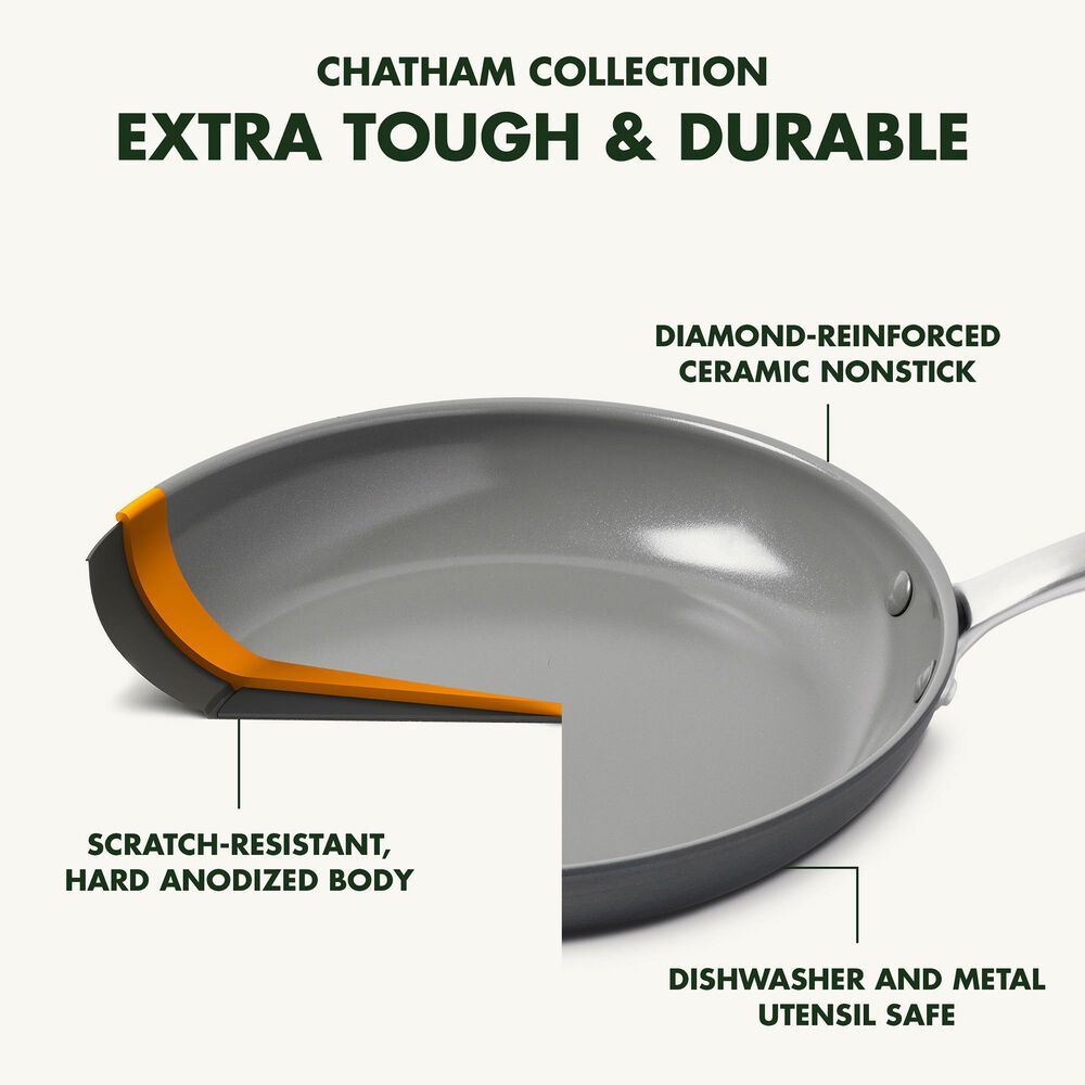 Green Pan Chatham 10-Piece Ceramic Nonstick Cookware Set in Grey, , large