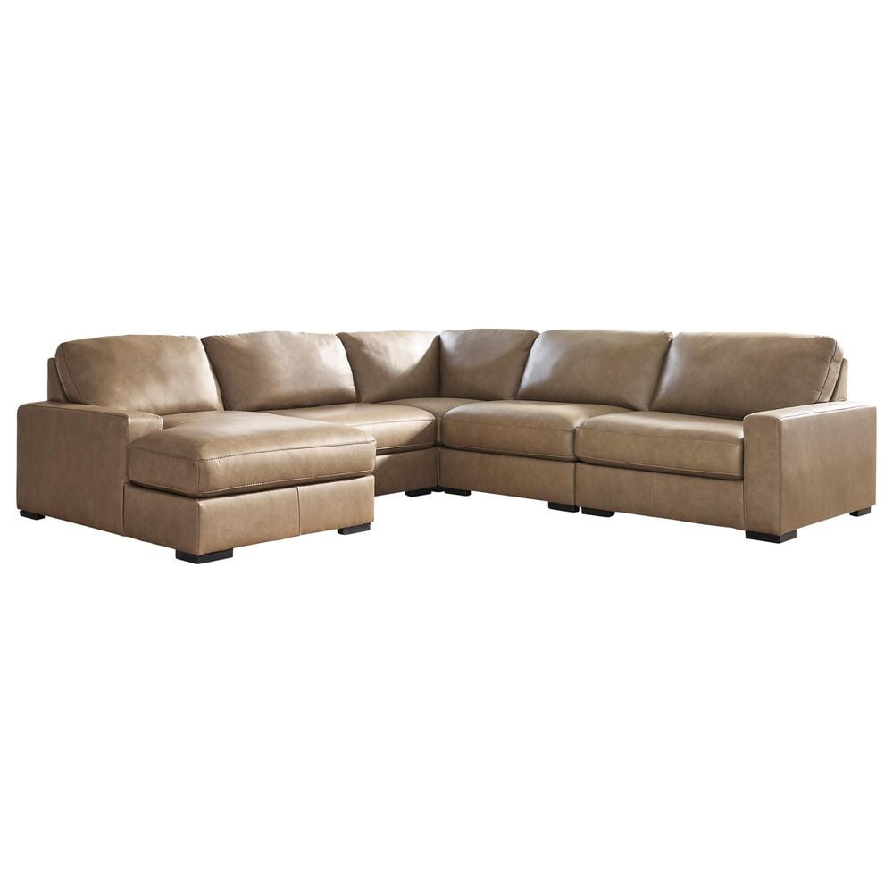 Ashley Veronella 5-Piece Stationary Left Arm Facing Sectional with Chaise in Sahara, , large