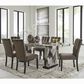 Ashley Jeshina 7-Piece Rectangular Dining Set in White, Dark Brown, Beige, , large