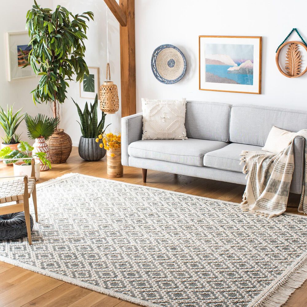 Safavieh Natura 5&#39; x 8&#39; Ivory and Black Area Rug, , large