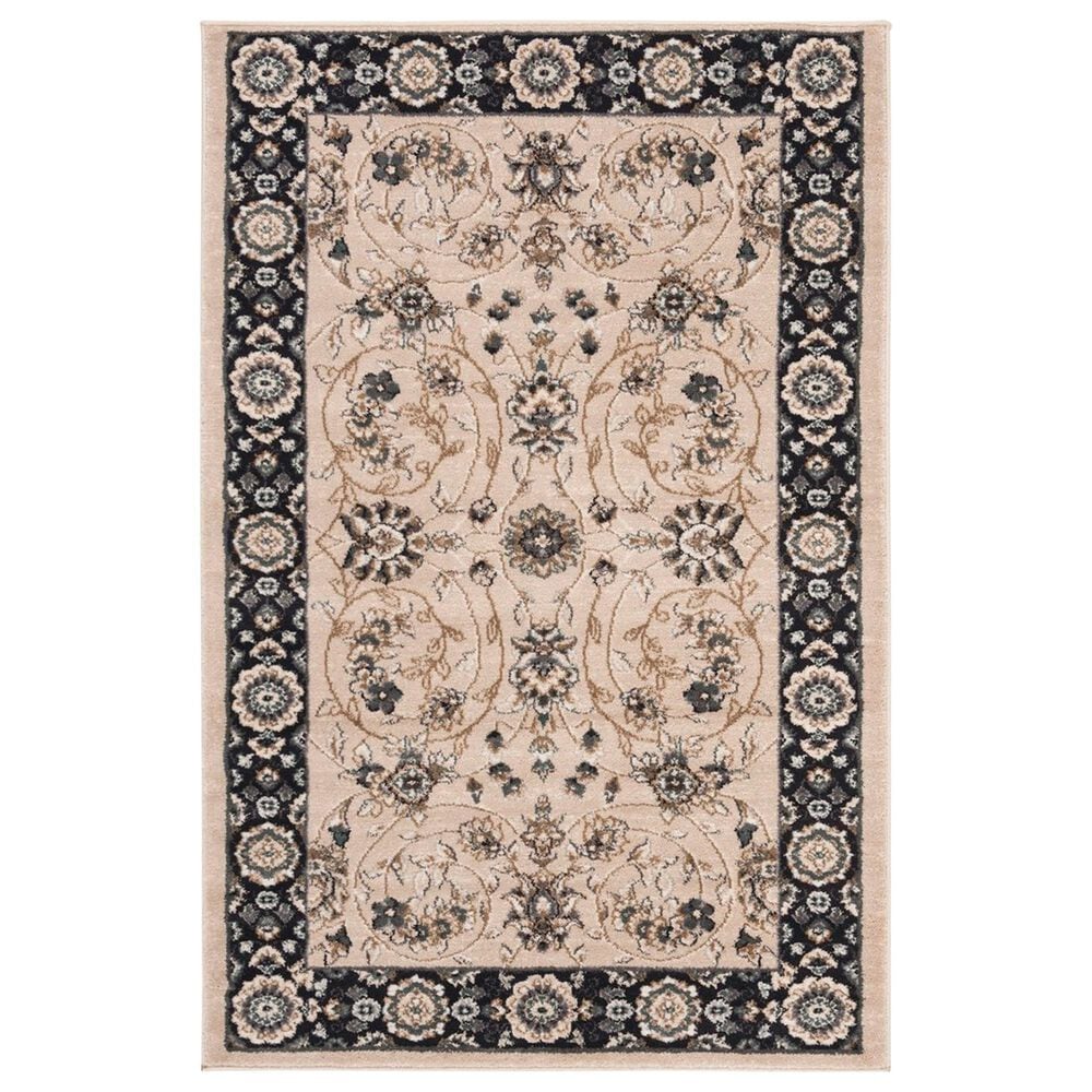 Safavieh Lyndhurst 4" x 6" Light Beige and Anthracite Area Rug, , large