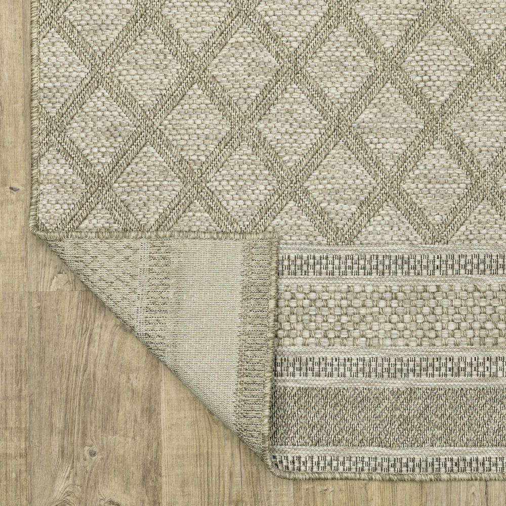 Oriental Weavers Tortuga TR10A 1&#39;10&quot; x 7&#39;6&quot; Beige and Black Runner, , large