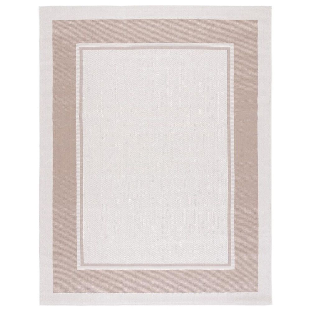 Safavieh Martha Stewart Cyprus Chevron 9" x 12" Ivory and Beige Area Rug, , large