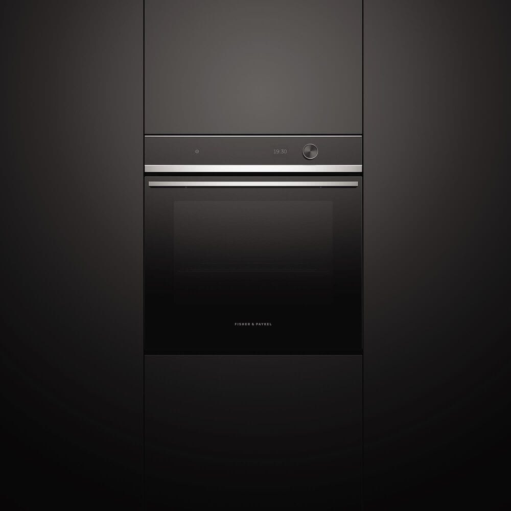 Fisher &amp; Paykel Series 7 24&quot; Contemporary Single Electric Wall Oven with 11 Functions in Stainless Steel and Black, , large