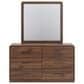 Ashley Fortlorn Dresser and Mirror in Walnut Brown, , large