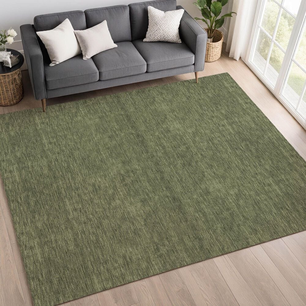 Dalyn Rug Company Soft Essentials Solid Olive 9' x 12' Area Rug, , large