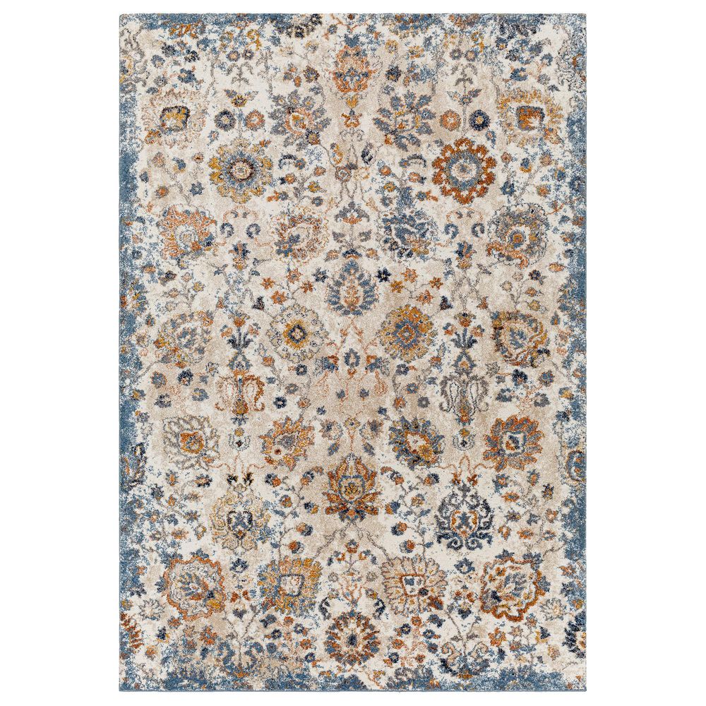 Surya Tuscany TUS-2331 Blue, Cream, Brown, Dusty Coral, Light Beige, Gray, Dark Blue and Bright Yellow 12&#39; x 15&#39; Area Rug, , large