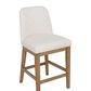 Linon Home Decor Tucker Counter Stool with Cream Cushion in Natural Brown (Set of 2), , large