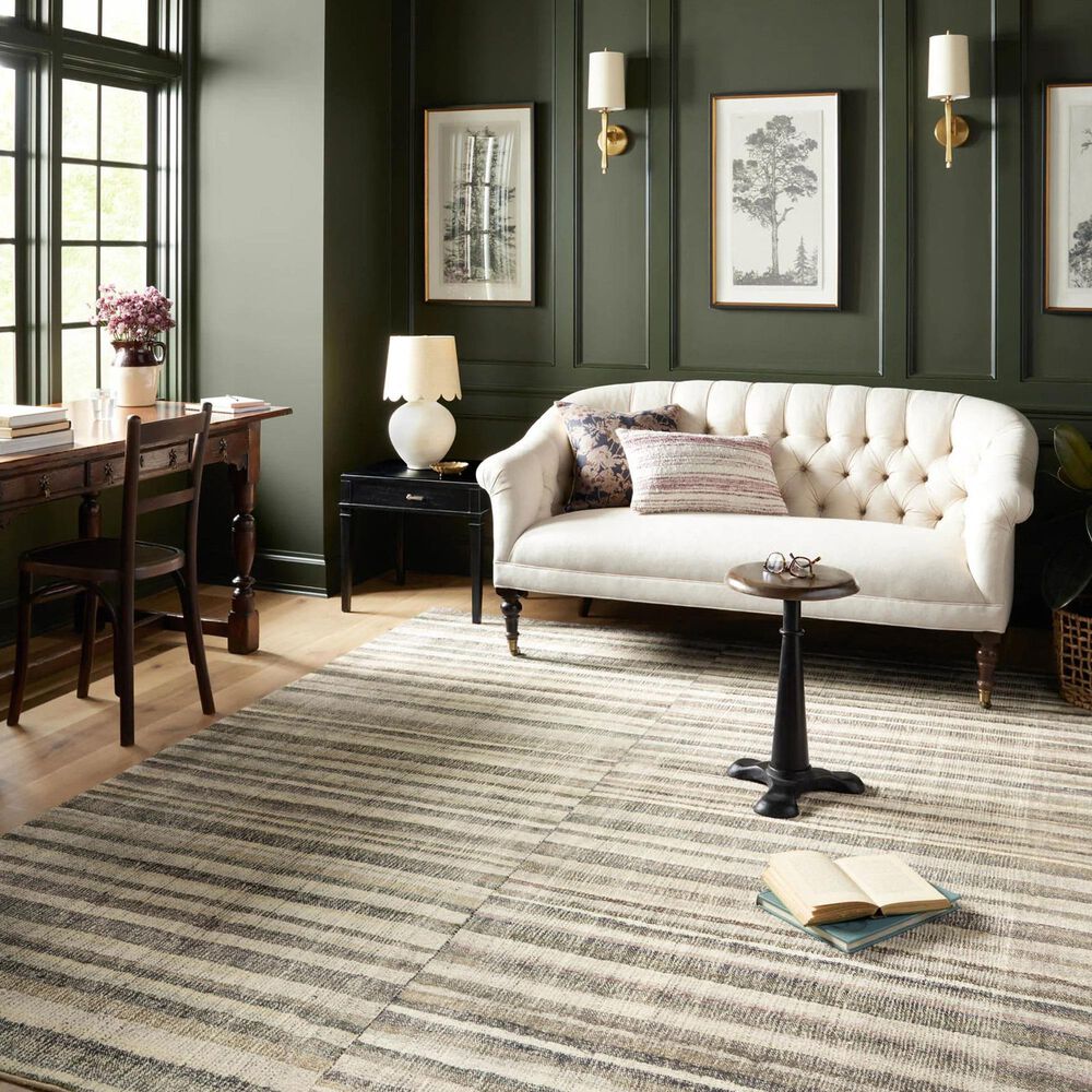 Chris Loves Julia x Loloi Humphrey 5&#39; x 7&#39;0&quot; Natural and Moss Area Rug, , large
