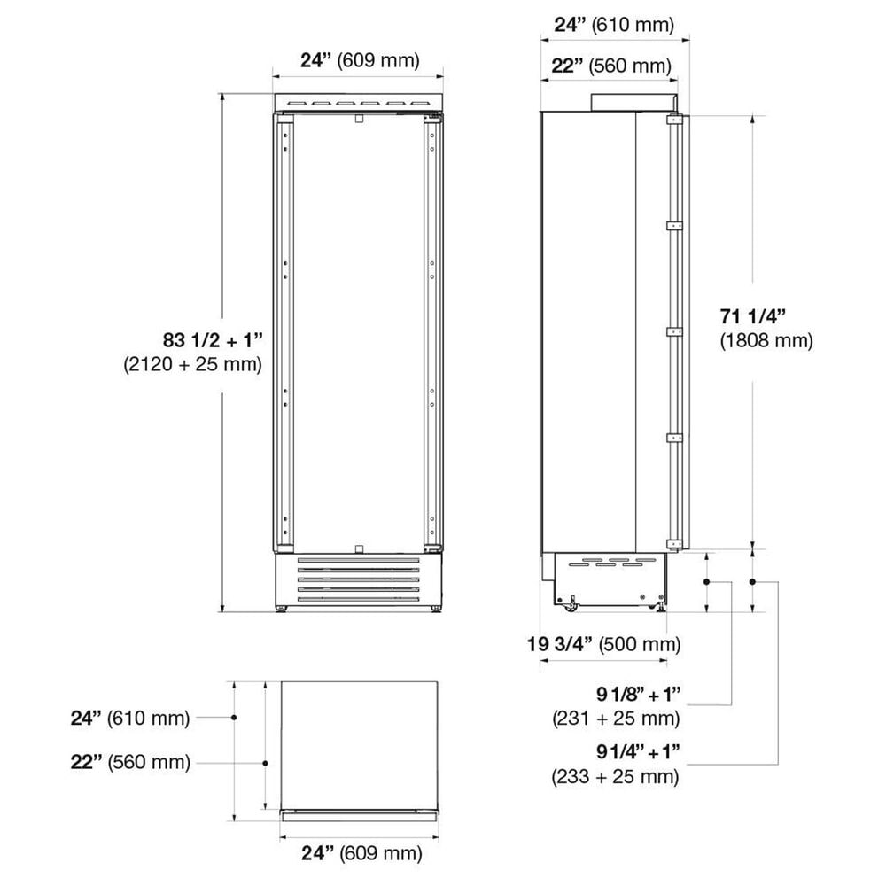 Fulgor Milano 12.67 Cu. Ft. Built-In Freezer Column with Left Hinge in Panel Ready, , large