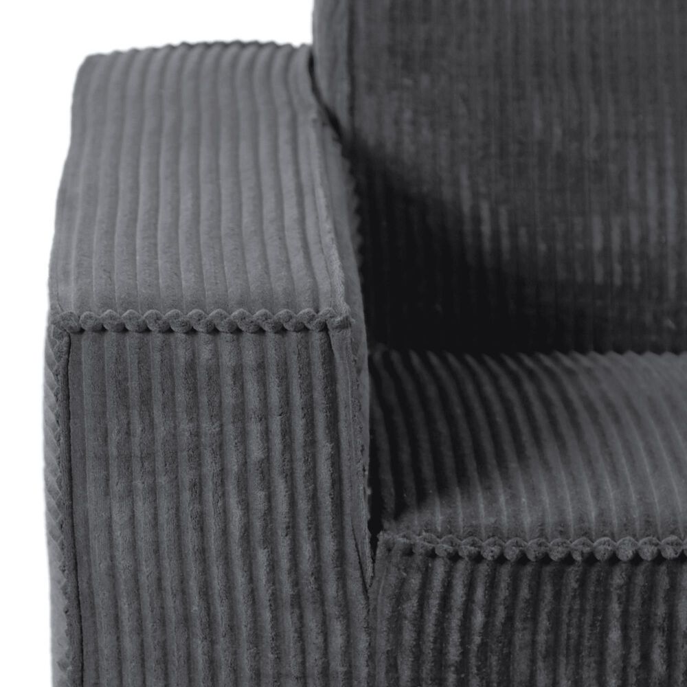 Furniture of America Facil 2-Piece Modular Track Arm Loveseat in Dark Gray, , large