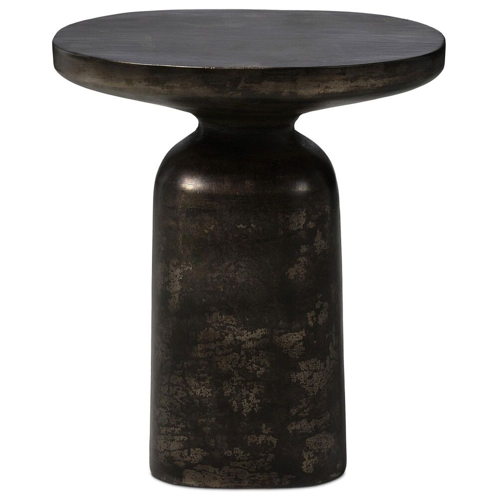 Four Hands Odessa End Table in Distressed Bronze, , large