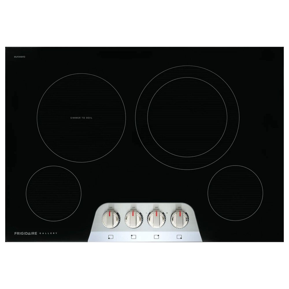 Frigidaire Gallery 30" Electric Cooktop with 4 Element in Stainless Steel and Black, , large