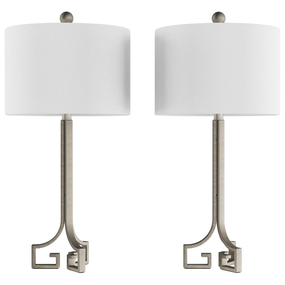 Timberlake Lavish Home Table Lamp in Antique Silver - Set of 2, , large