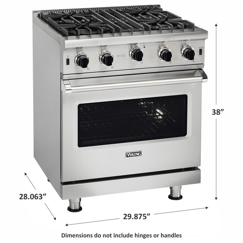 Viking Range 30&quot; Freestanding Open Burner Gas Range in Stainless Steel, , large