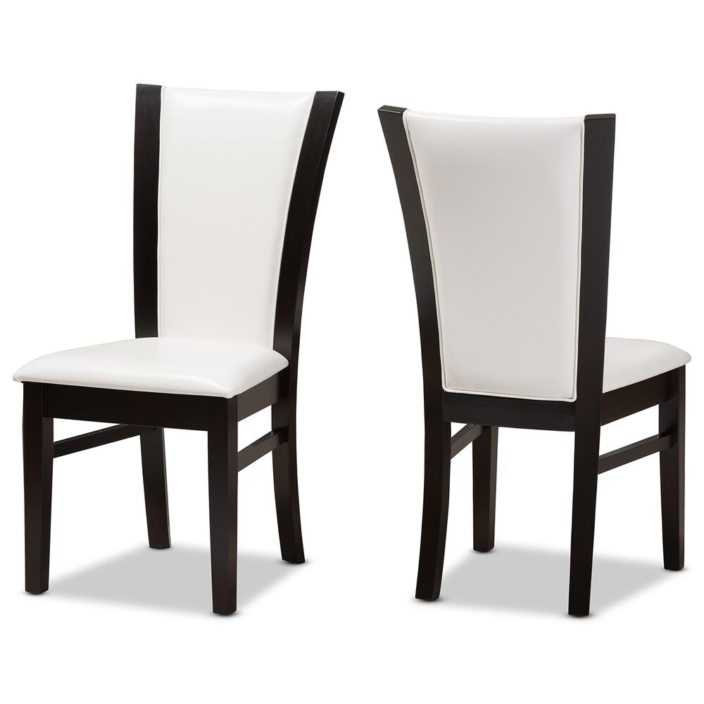 Baxton Studio Adley Side Chair in Dark Brown (Set of 2), , large