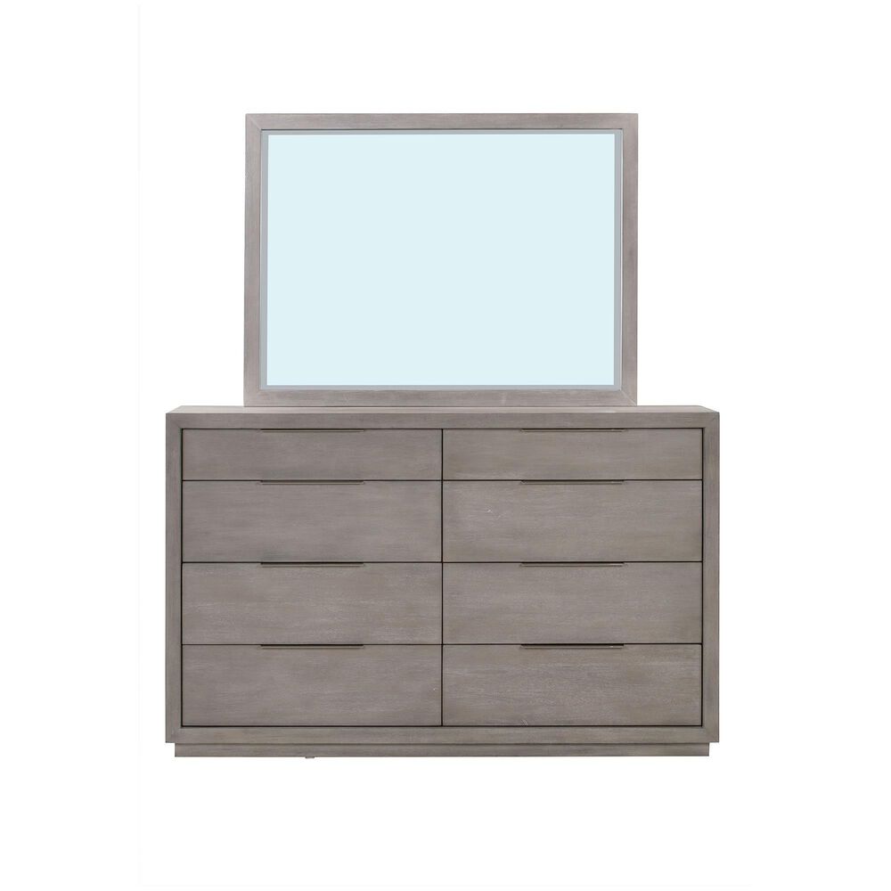 Urban Home Oxford Dresser and Mirror in Gray Mineral, , large