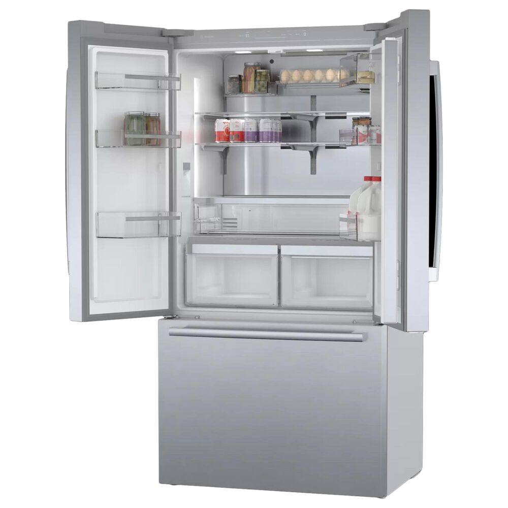 Bosch 2-Piece Kitchen Package with 20.8 Cu. Ft. 3-Door French Door Refrigerator and Bar Handle Dishwasher in Stainless Steel, , large