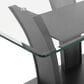 Crown Mark Camelia Dining Table in Black and Clear - Table Only, , large