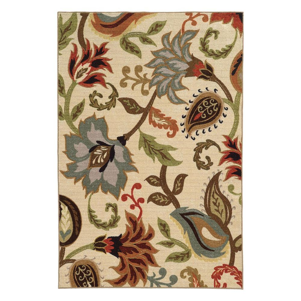 Oriental Weavers Arabella 15927 6"7" x 9"3" Ivory Area Rug, , large