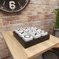 Maple and Jade 4" x 14" Tic Tac Toe Game Set in Black and White, , large