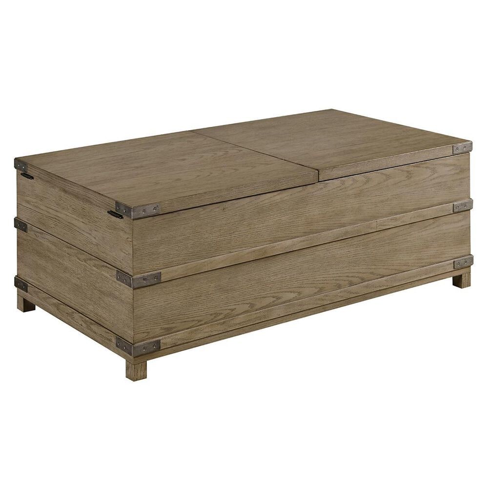 American Drew Crawford Trunk Storage Coffee Table in Honey, , large