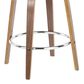 LumiSource Toriano Swivel Counter Stool with Grey Fabric Upholstery in Walnut and Chrome (Set of 2), , large