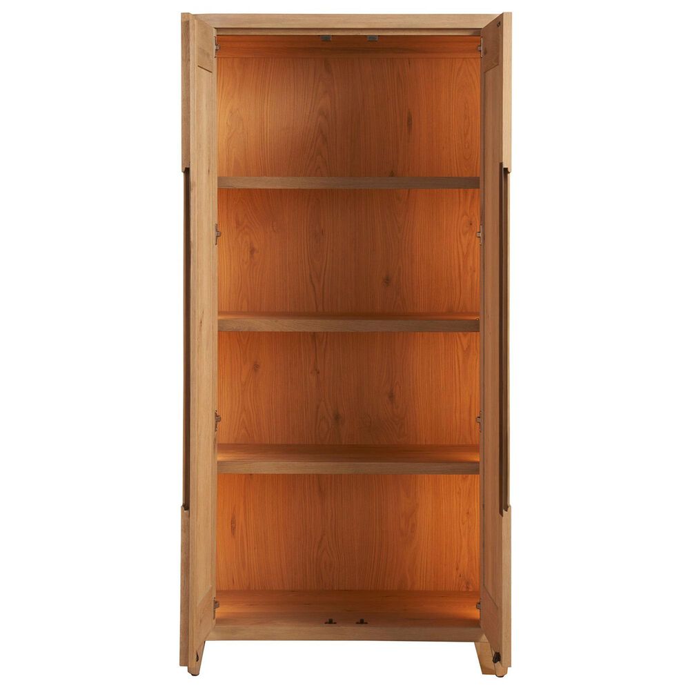 Universal Furniture Modern Wardrobe in Organic Natural Oak with Lighting, , large