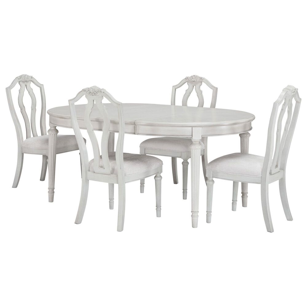 Ashley Montelaine 5-Piece Oval Dining Set in Antiqued White, , large