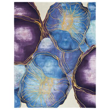 Nourison Prismatic 7"9" x 9"9" Blue Gold Area Rug, , large