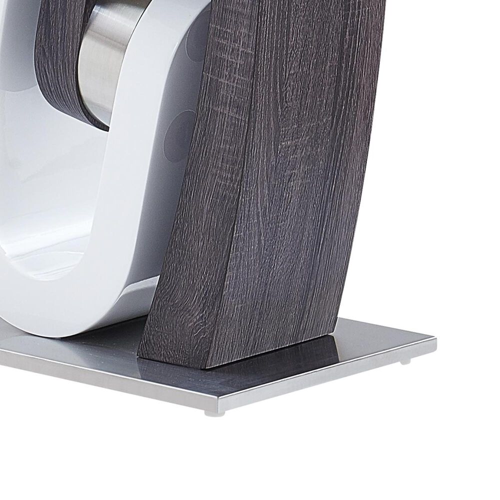 Modern Market End Table in White and Grey, , large