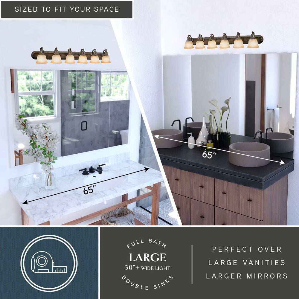 Vaxcel Lasalle 6-Light Bathroom Vanity in Parisian Bronze, , large