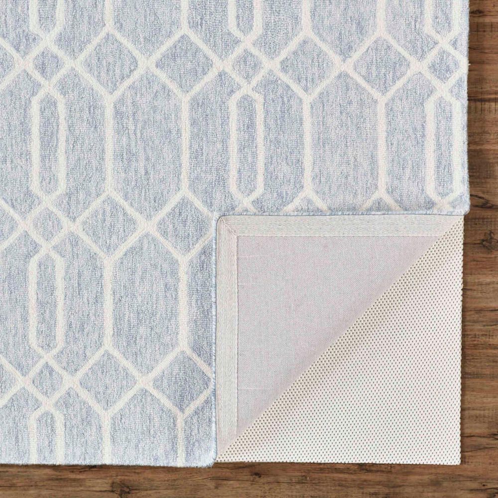 Feizy Belfort Geometric 5&#39; x 8&#39; Blue and Gray Area Rug, , large