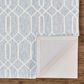 Feizy Belfort Geometric 5" x 8" Blue and Gray Area Rug, , large