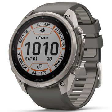Garmin fenix 9 Pro inReach Solar Smartwatch 51mm Titanium with Pebble Gray and Silver Gray Silicone Band, , large