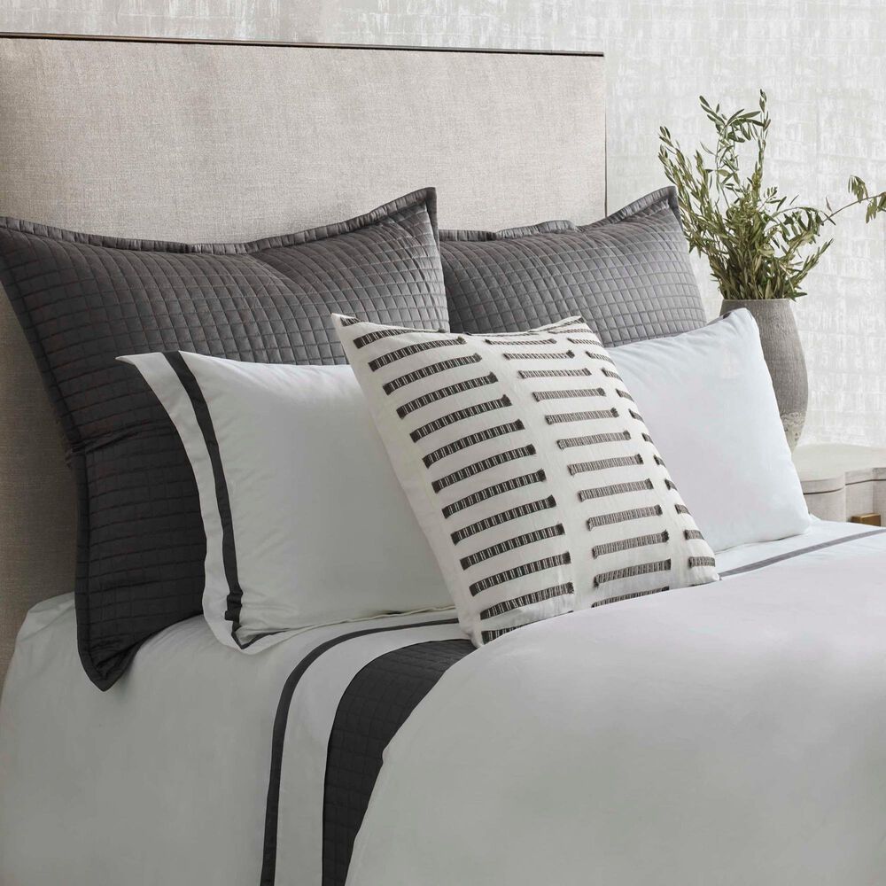 Ann Gish Latera Throw in White and Charcoal, , large
