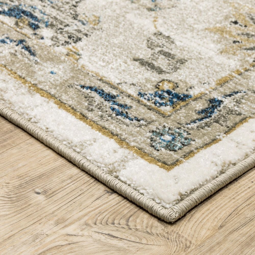 Oriental Weavers Venice Salerno 9&#39;10&quot; x 12&#39;10&quot; Beige and Gold Area Rug, , large
