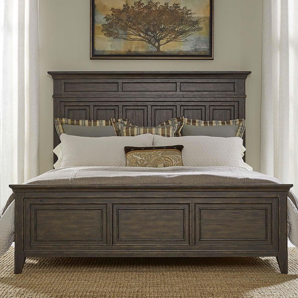 Belle Furnishings Paradise Valley Queen Bed and Two Nightstands in Saddle Brown, , large