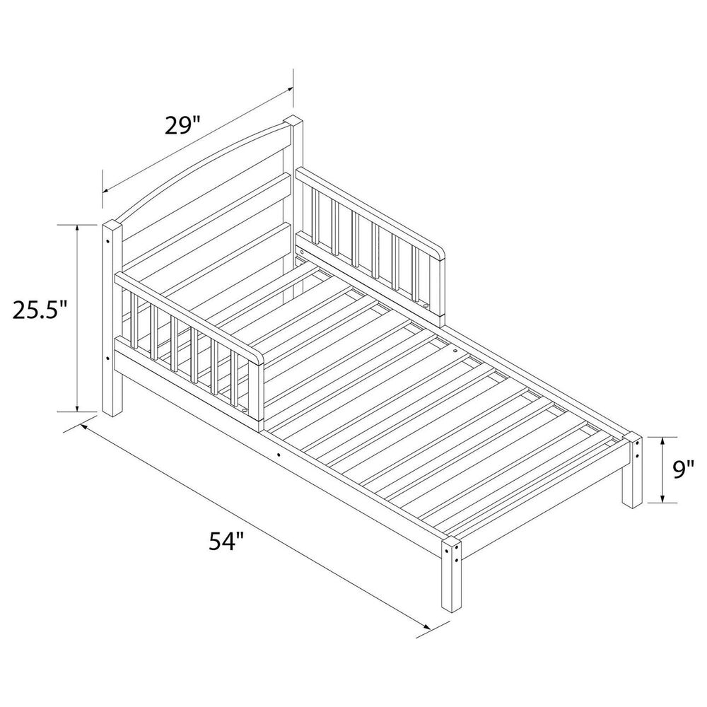 DHP Jackson Toddler Bed in Espresso, , large